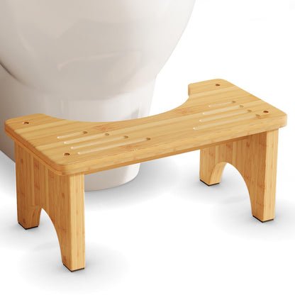 Uaniar Bamboo Toilet Poop Stool, Wooden Squatting Potty for Adults Pooping