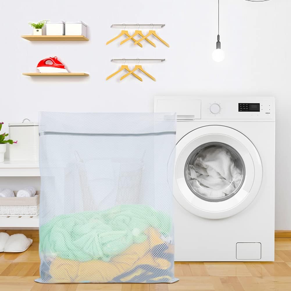 Vivifying Extra Large Mesh Laundry Bag, 2 Pack XXL Oversize Honeycomb Mesh Wash Bags for Washing Machine, Coats, Stuffed Toys, Blanket, Bedding, Sweater, Delicates Clothes (27 x 35 Inches)