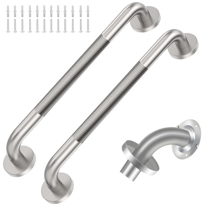 16 Inch Brushed Nickel Grab Bar for Bathroom, 2 Pack