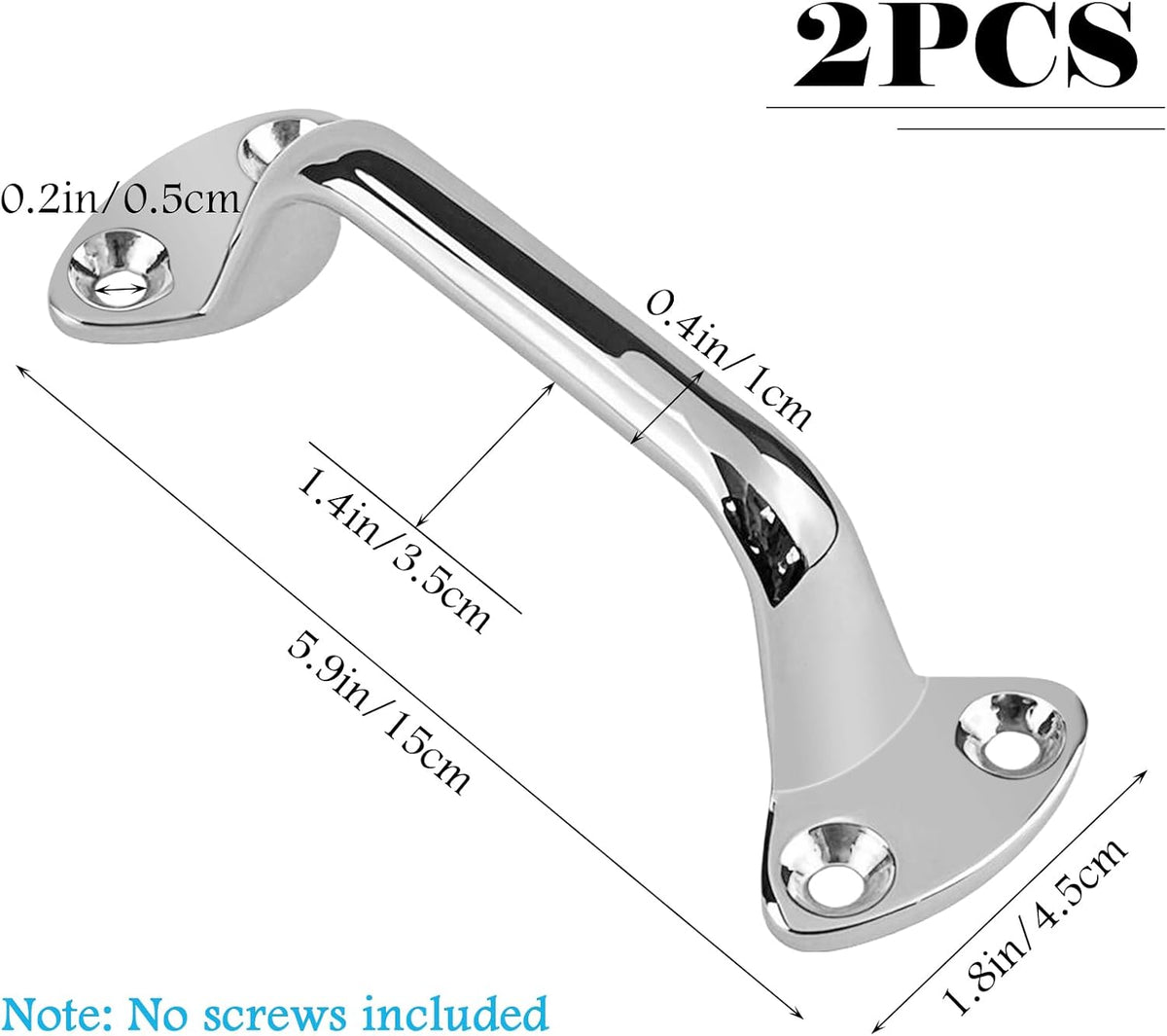 2Pcs 6 Inch Stainless Steel Grab Bars,Bathroom Safety Rail for Elderly