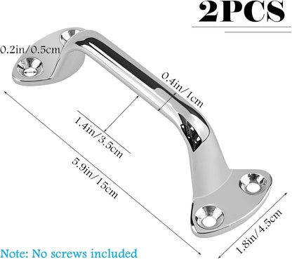 2Pcs 6 Inch Stainless Steel Grab Bars,Bathroom Safety Rail for Elderly