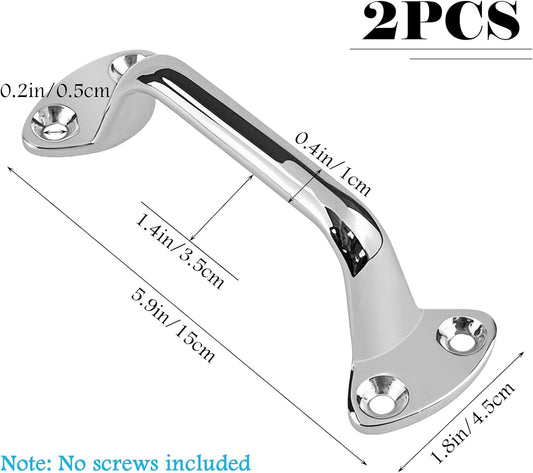 2Pcs 6 Inch Stainless Steel Grab Bars,Bathroom Safety Rail for Elderly
