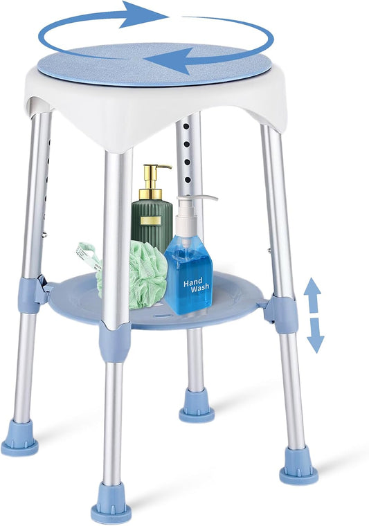 Shower Stool for Inside Shower, Small Shower Chair, Blue