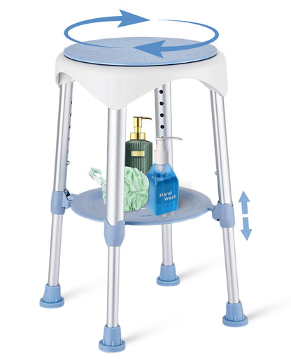 Shower Stool for Inside Shower, Small Shower Chair, Blue