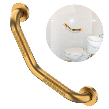 ZUEXT 2 Pack 16 Inch Angled Brushed Nickel Non Slip Knurled Shower Grab Bar
