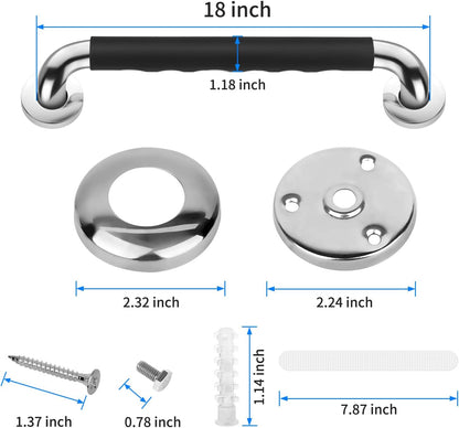 Gotega 18 Inch Shower Grab Bars for Seniors, Anti Slip Handicap Grab Bars
