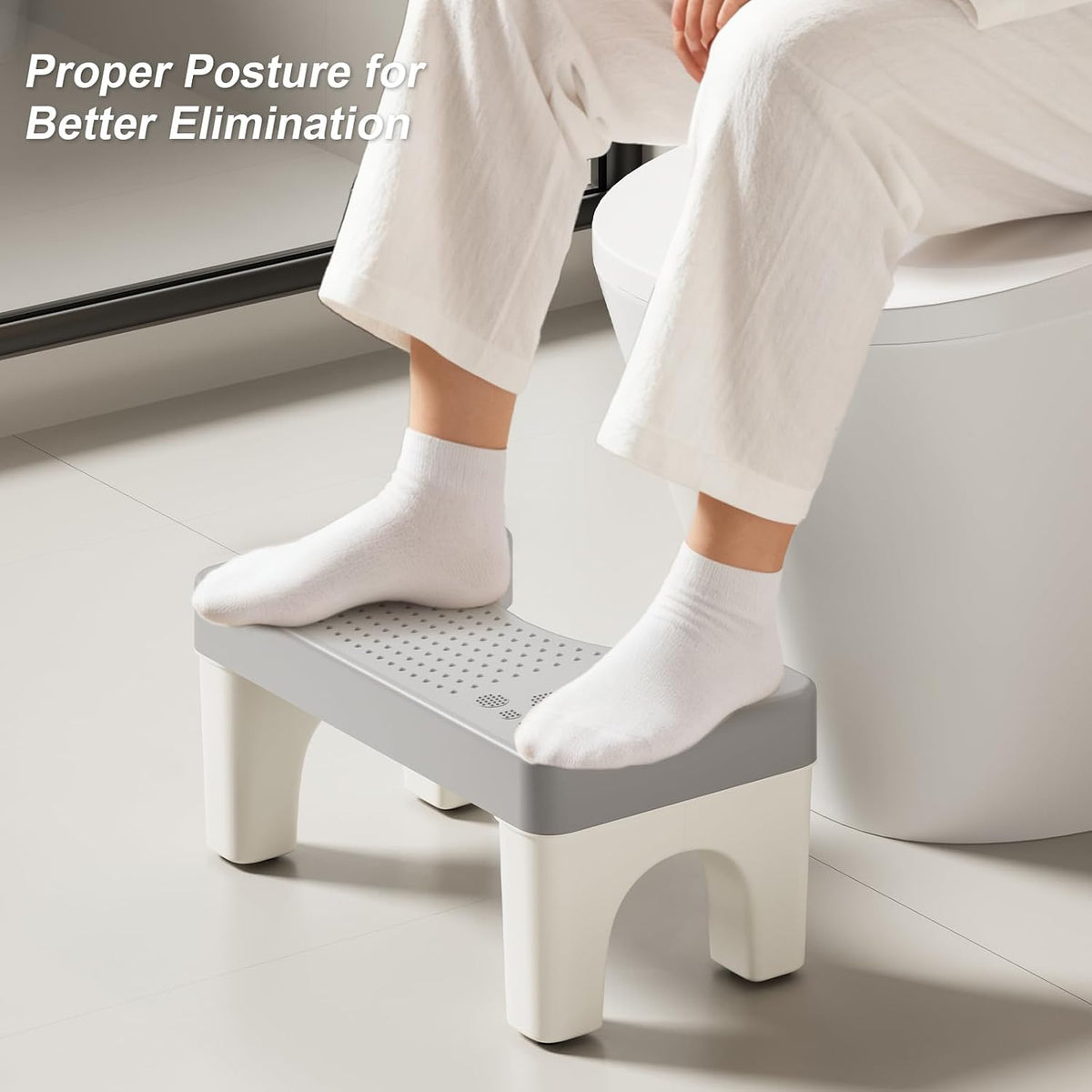 Squatting Potty for Adults, Toilet Squat Poop Stool for Bathroom Pooping