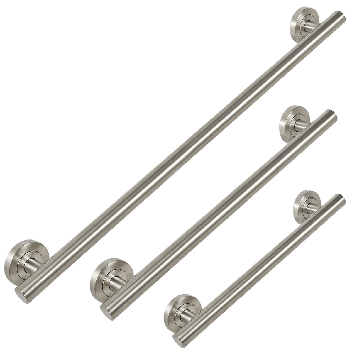 Lava Odoro Shower Safety Bar for Seniors Disabled, 3-Pack Shower Grab Bar