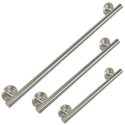Lava Odoro Shower Safety Bar for Seniors Disabled, 3-Pack Shower Grab Bar