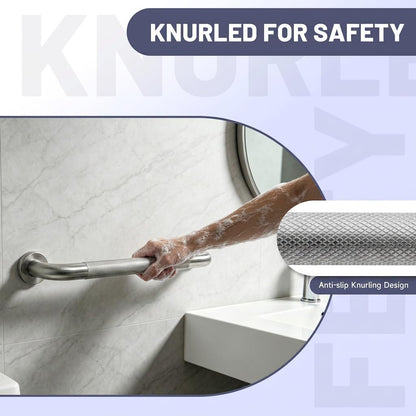 16 Inch Shower Grab Bars, 2 Pack Chrome Safety Bars 1.25" Dia