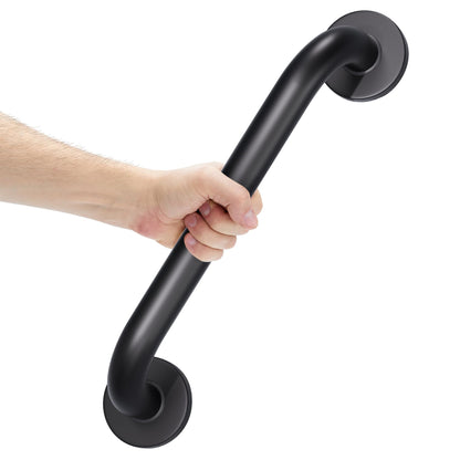 AmazerBath Shower Grab Bars for Seniors Anti Slip, Bath Safety Grab Bar for Needy, Stainless Steel Bathroom Safety Grab Bars, Thickened Bar Bigger Base Holds 500LBS, 16" L x 1.25" D, Brushed Nickel