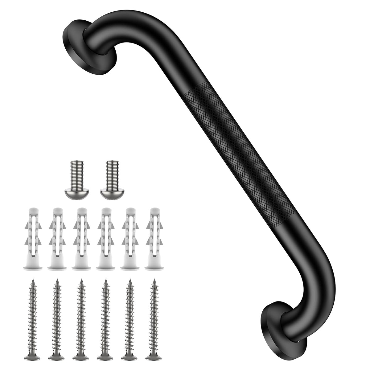 Shower Grab Bar 16 Inch, Brushed Nickel Bathroom Safety Grab Bar