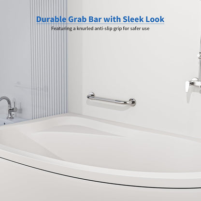 ZUEXT 16 Inch Chrome Safety Grab Bar for Bathroom Shower, Stainless Steel