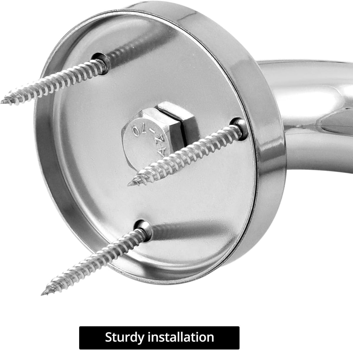 QWORK Shower Grab Bars, 4 Pack 16" Anti-Slip Bathroom Grab Bar, 304 Stainless Steel Shower Safety Bar Handle for Elderly, Disabled