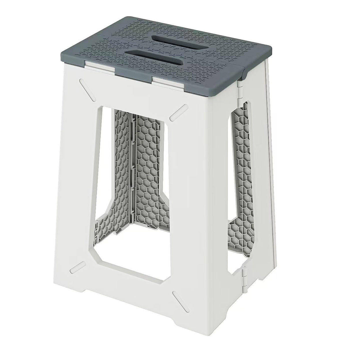 Foldable Bath Shower Safety Chair Seat, 17.7" High Anti-Slip Bench Bath tub Stool for Elderly or Seniors (ShowerChair Grey)