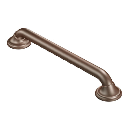 Moen Brushed Nickel Bathroom Safety 12-Inch Designer Bathroom Grab Bar with Curled Grip, Shower Handles for Elderly, R8712D3GBN
