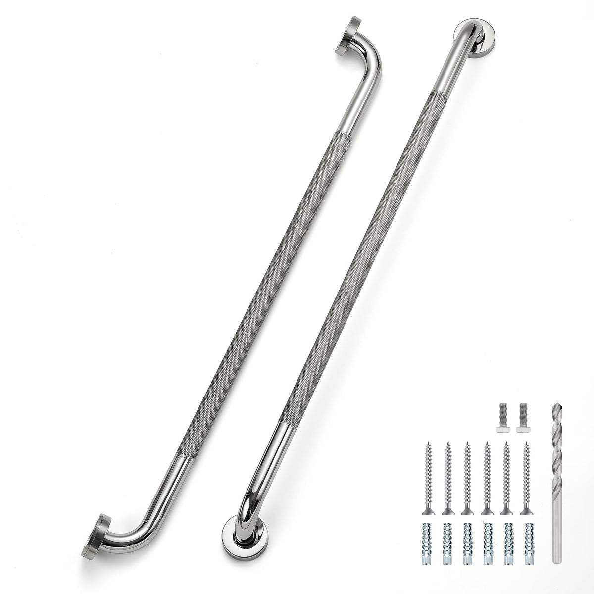 Grab Bars for Shower, 18 Inch Anti-Slip Shower Handle, Polished Nickel