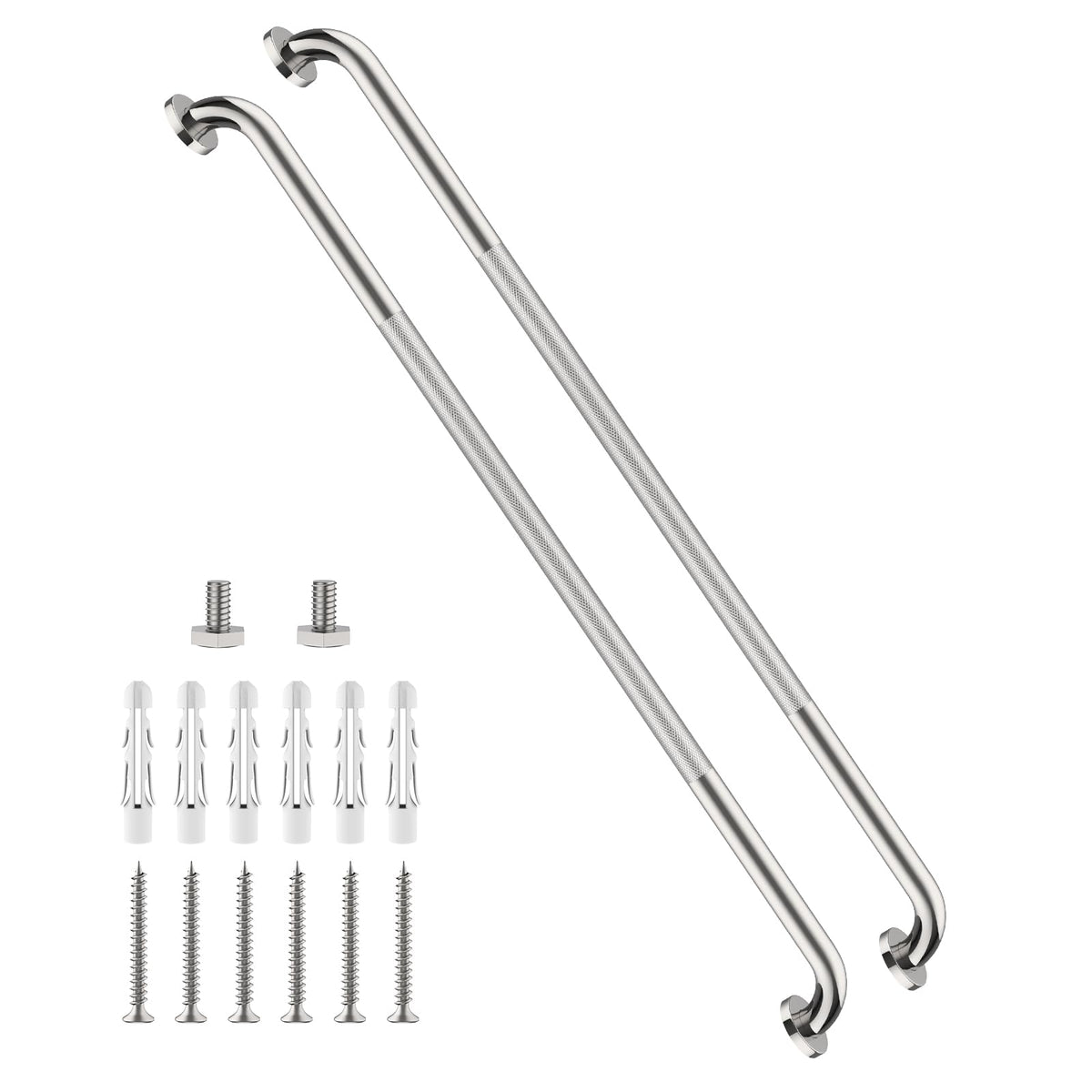 12 Inch Anti Slip Grab Bars for Wall, Munzong Stainless Steel Shower Bars