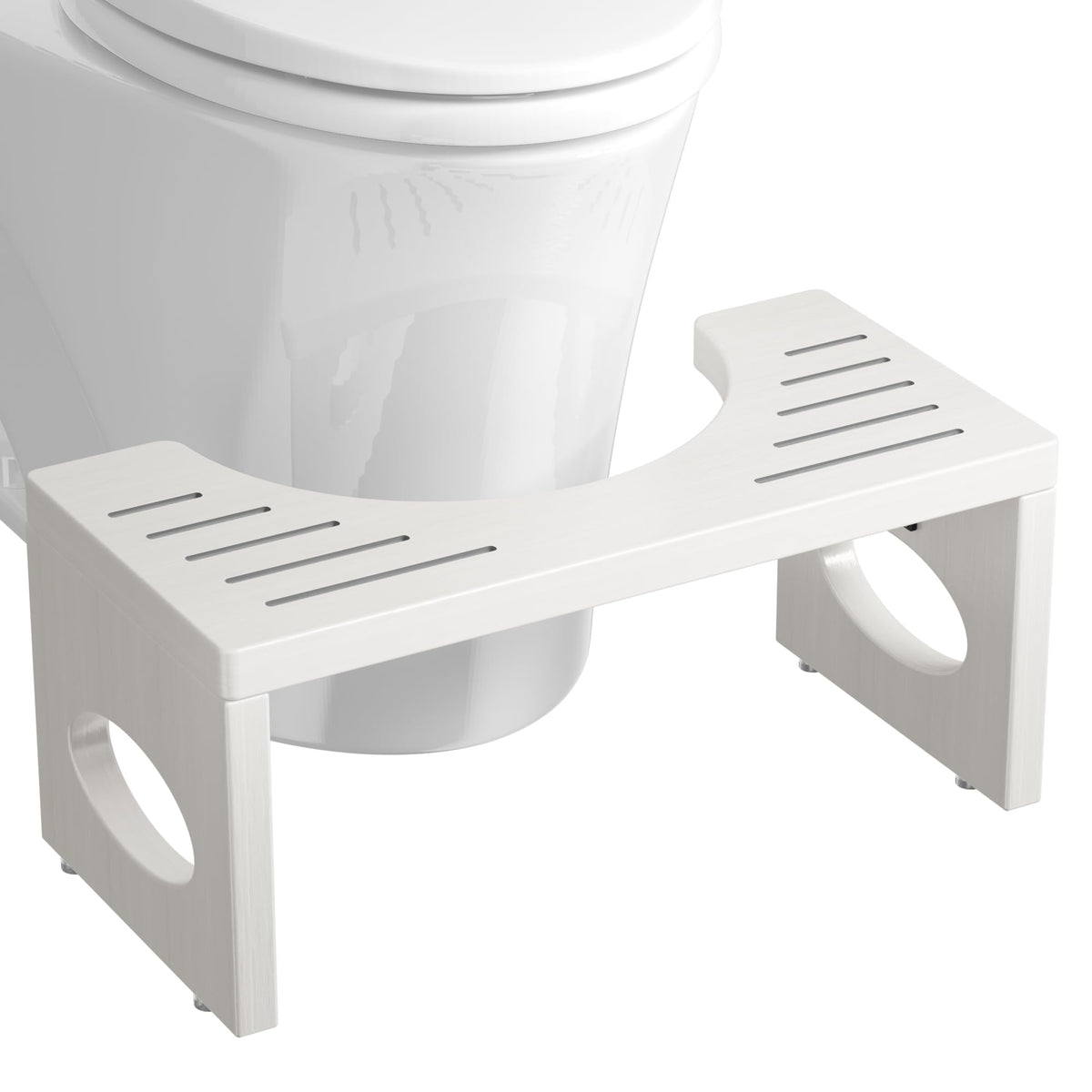 ROMGUAR CRAFT 7 Inch Bamboo Toilet Stool, Foldable Poop Stool, Bathroom Step Stool Squat (Black)