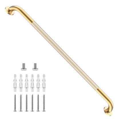2 Pack 24 Inch Polished Chrome Anti Slip Knurled Shower Grab Bar