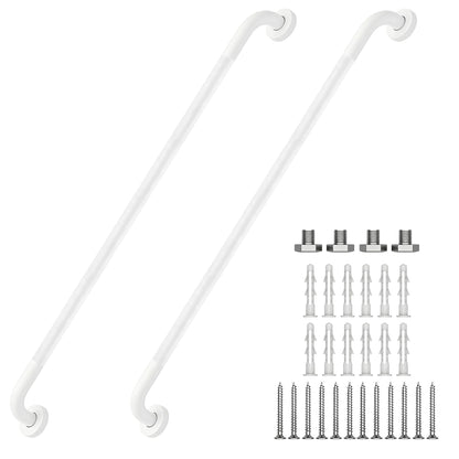 16 Inch Grab Bars 1.25" Dia,2 Pack Brushed Nickel 304 Stainless Steel Bathroom Grab Bar,Anti Slip Knurled Safety Bar,Wall Mount Handicap Grab Bars,Support Handrail for Seniors Elderly Injury