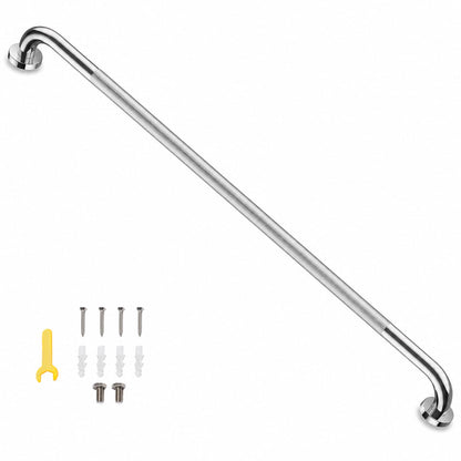 36 Inch Shower Grab Bar, Bathroom Grab Bar Handle with Anti-Slip Knurled Grip, Stainless Steel Bath Balance Bar, 1.25" Diameter Bath Safety Bar Support for Seniors Elderly Pregnant, Brushed Nickel