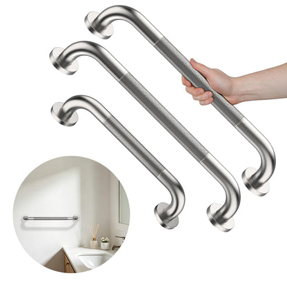 3 Pack Anti Slip Shower Grab Bar, Munzong 12" 16" 16" White Bathroom Bar