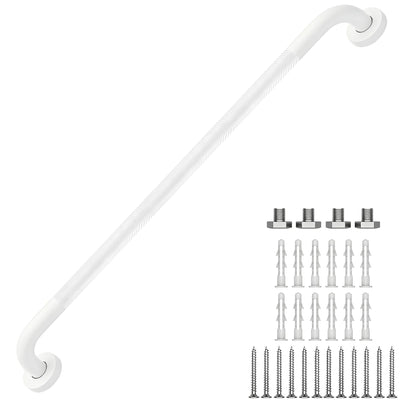 16 Inch Grab Bars 1.25" Dia,2 Pack Brushed Nickel 304 Stainless Steel Bathroom Grab Bar,Anti Slip Knurled Safety Bar,Wall Mount Handicap Grab Bars,Support Handrail for Seniors Elderly Injury
