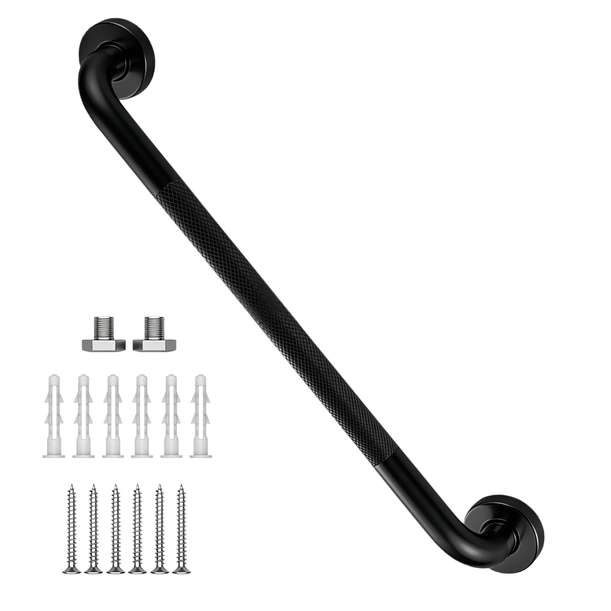 16 Inch Shower Grab Bars, 2 Pack Chrome Safety Bars 1.25" Dia
