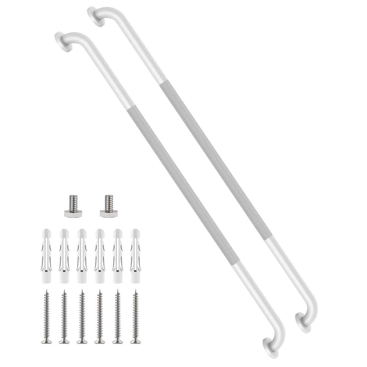 12 Inch Anti Slip Grab Bars for Wall, Munzong Stainless Steel Shower Bars