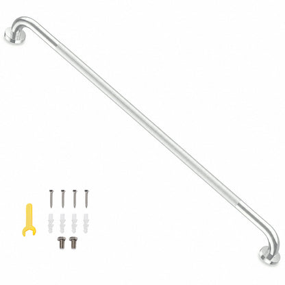 36 Inch Shower Grab Bar, Bathroom Grab Bar Handle with Anti-Slip Knurled Grip, Stainless Steel Bath Balance Bar, 1.25" Diameter Bath Safety Bar Support for Seniors Elderly Pregnant, Brushed Nickel