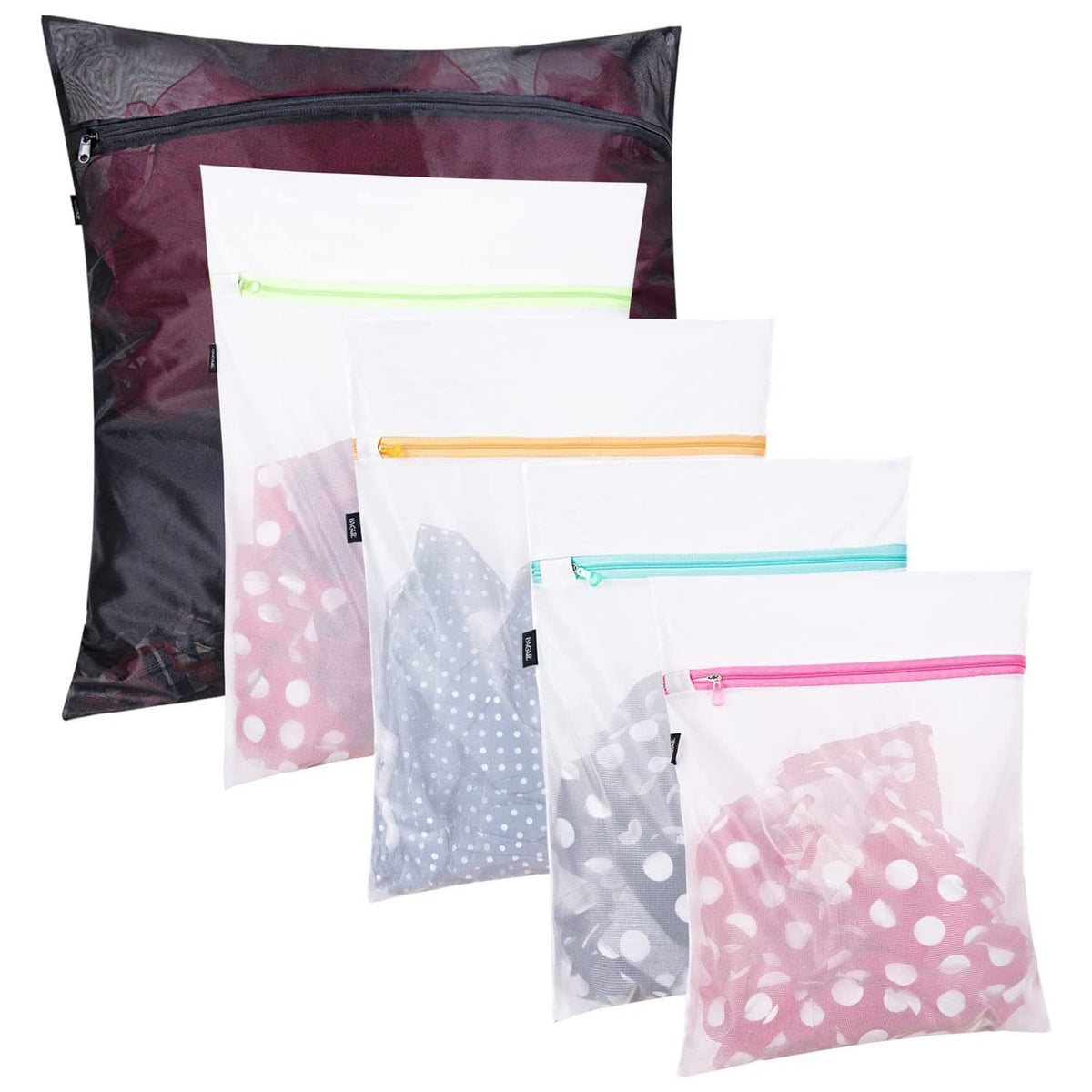 BAGAIL Laundry Bags Mesh Wash Bag for Intimates Lingerie and Delicates,4Pcs(Bra Wash Bag,6×6inch+7×7inch)
