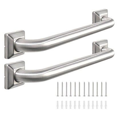 Bathroom Grab Bars Stainless Steel Handrail ADA Compliant 500lbs bathtubs and Showers Toilet Handle Safety for Handicap, Elderly, Disabled, Injury (12 inches)