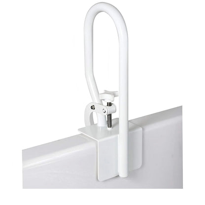 Carex Bathtub Rail with Finish Bathtub Grab Bar Safety Bar for Seniors and Handicap for Assistance Getting in and Out of Tub, Easy to Install on Most Tubs, Chrome, 1 Count