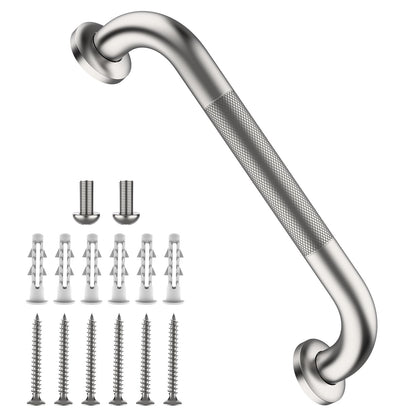 Shower Grab Bar 16 Inch, Brushed Nickel Bathroom Safety Grab Bar