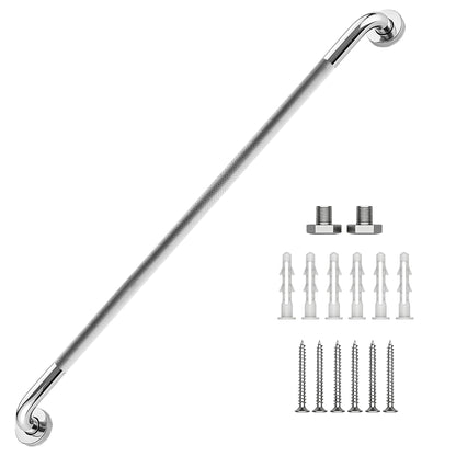 16 Inch Grab Bars 1.25" Dia,2 Pack Brushed Nickel 304 Stainless Steel Bathroom Grab Bar,Anti Slip Knurled Safety Bar,Wall Mount Handicap Grab Bars,Support Handrail for Seniors Elderly Injury