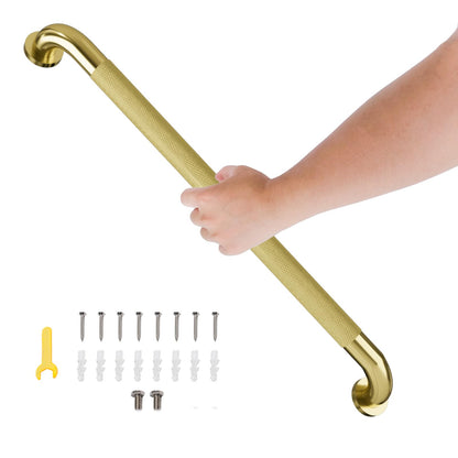 36 Inch Shower Grab Bar, Bathroom Grab Bar Handle with Anti-Slip Knurled Grip, Stainless Steel Bath Balance Bar, 1.25" Diameter Bath Safety Bar Support for Seniors Elderly Pregnant, Brushed Nickel