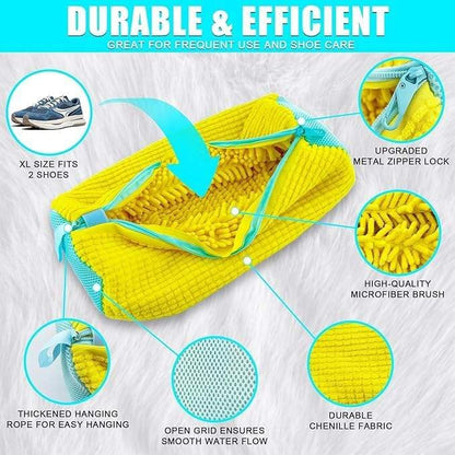 Shoe Washing Machine Bag Set, 3-in-1 Sneaker Laundry Bags with Honeycomb Mesh, Shoe Cleaning Bag for Washing Machine, Dryer Net, Dust Covers & Elastic Straps for Sneakers, Running Shoes, Socks, Bras