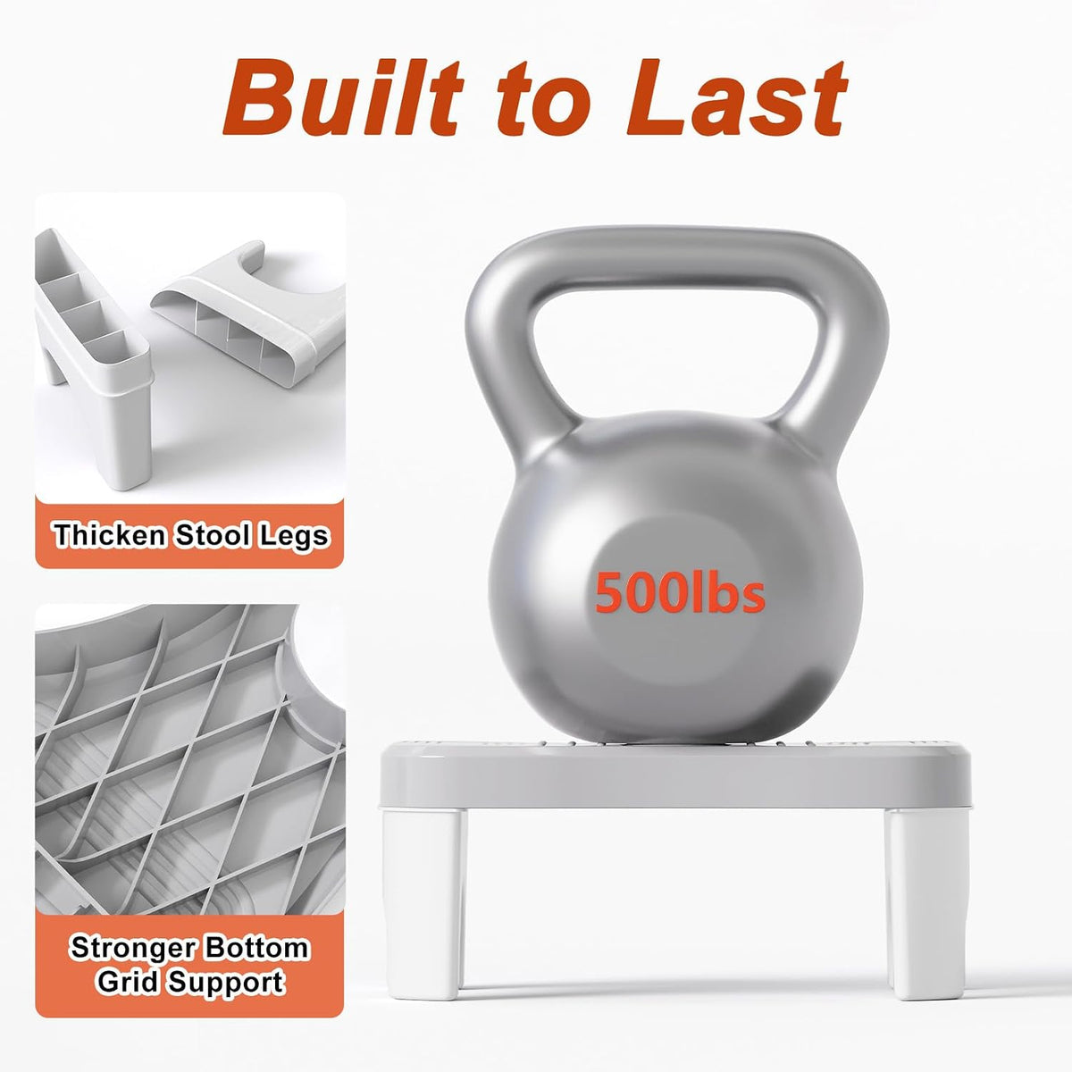 Squatting Toilet Stool, Poop Stool Squat Adult, 7" Potty Stool for Bathroom