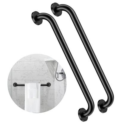 2 Pack 16 Inch Shower Grab Bar - 1.25" Diameter, ZUEXT Chrome Stainless Steel Bathroom Grab Bar Handle, Bathroom Balance Bar,Safety Hand Rail Support,Handicap Injury Elderly Senior Assist Bath Handle