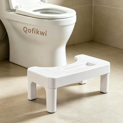 6.7 Inch Step Stool,Qofikwi Portable Plastic Foot Stool,Qofikwi Non-Slip Potty Stool for Bathroom
