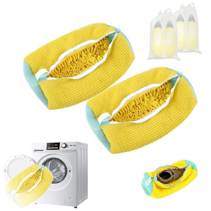 Shoe Washing Machine Bag Set, 3-in-1 Sneaker Laundry Bags with Honeycomb Mesh, Shoe Cleaning Bag for Washing Machine, Dryer Net, Dust Covers & Elastic Straps for Sneakers, Running Shoes, Socks, Bras