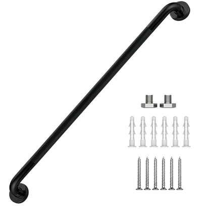 16 Inch Grab Bars 1.25" Dia,2 Pack Brushed Nickel 304 Stainless Steel Bathroom Grab Bar,Anti Slip Knurled Safety Bar,Wall Mount Handicap Grab Bars,Support Handrail for Seniors Elderly Injury