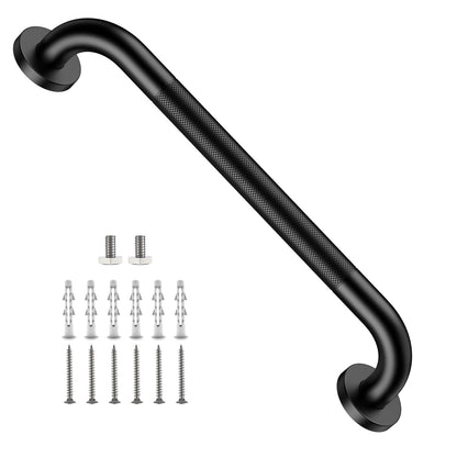 ZUEXT 2 Pack 16 Inch Chrome Anti Slip Shower Grab Bar with Knurled Grip