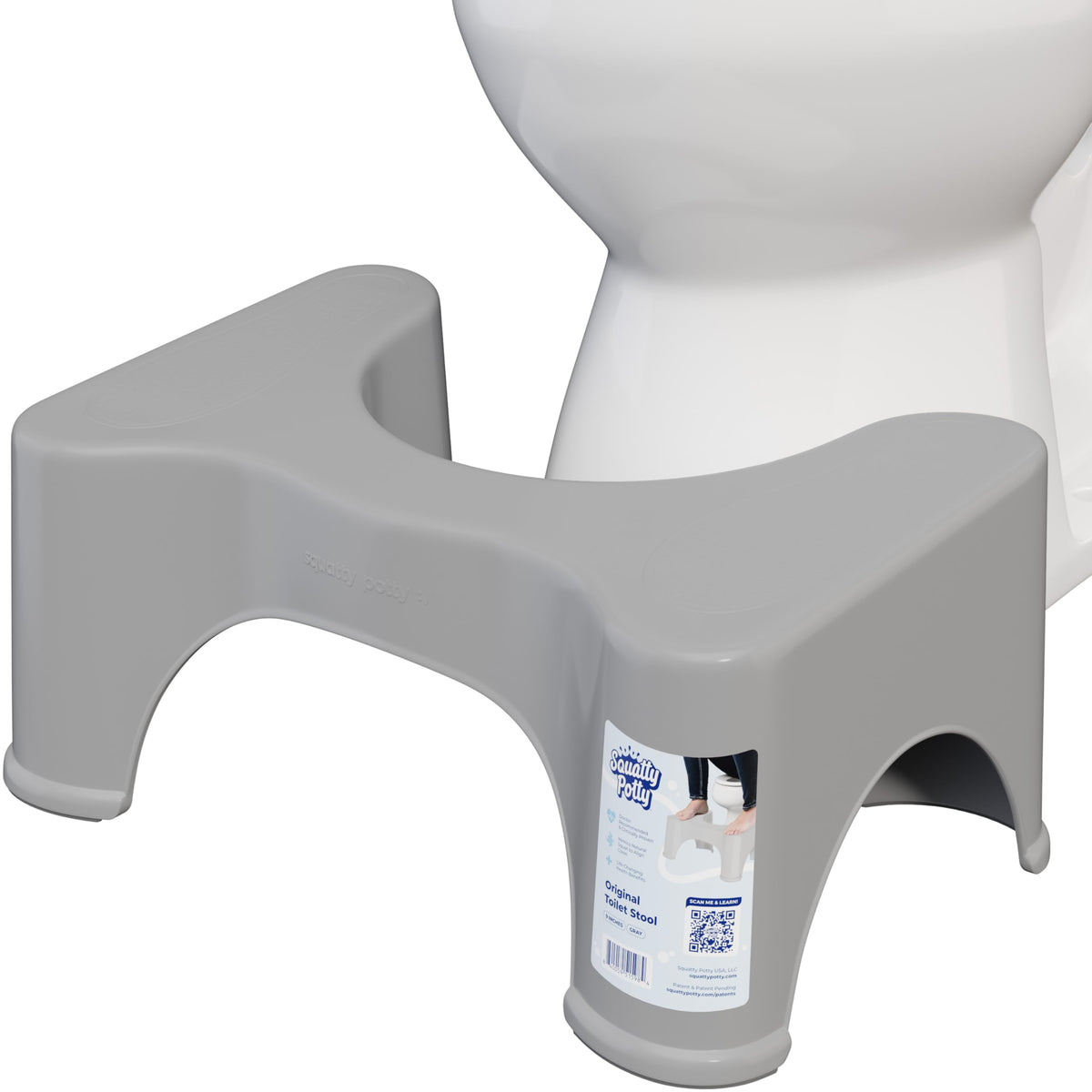 Squatty Potty Original Bathroom Toilet Stool 9 Inches Tall - White