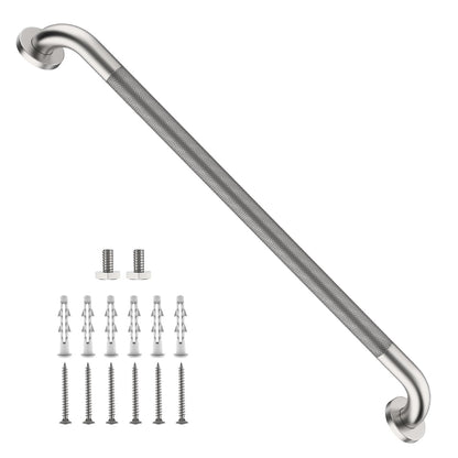 ZUEXT 2 Pack 16 Inch Chrome Anti Slip Shower Grab Bar with Knurled Grip