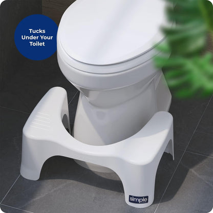 Squatty Potty Simple Curve Bathroom Toilet Stool 7 Inch - White