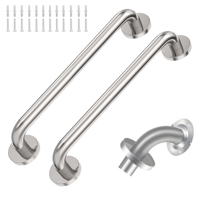 16 Inch Brushed Nickel Grab Bar for Bathroom, 2 Pack