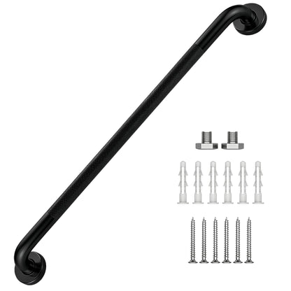 16 Inch Grab Bars 1.25" Dia,2 Pack Brushed Nickel 304 Stainless Steel Bathroom Grab Bar,Anti Slip Knurled Safety Bar,Wall Mount Handicap Grab Bars,Support Handrail for Seniors Elderly Injury