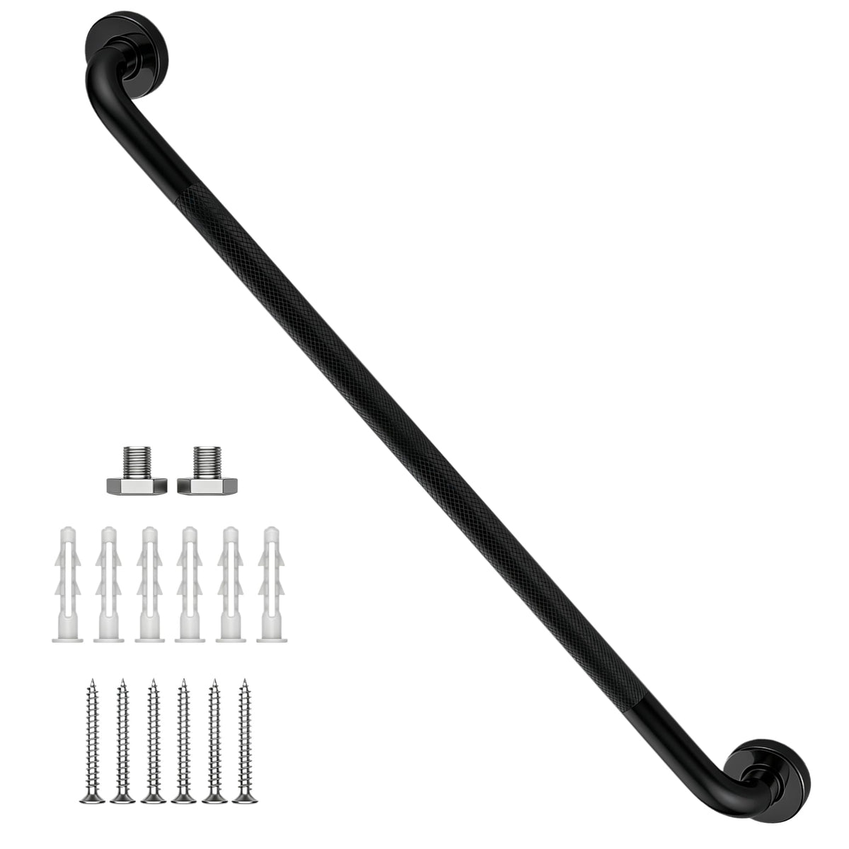 16 Inch Shower Grab Bars, 2 Pack Chrome Safety Bars 1.25" Dia